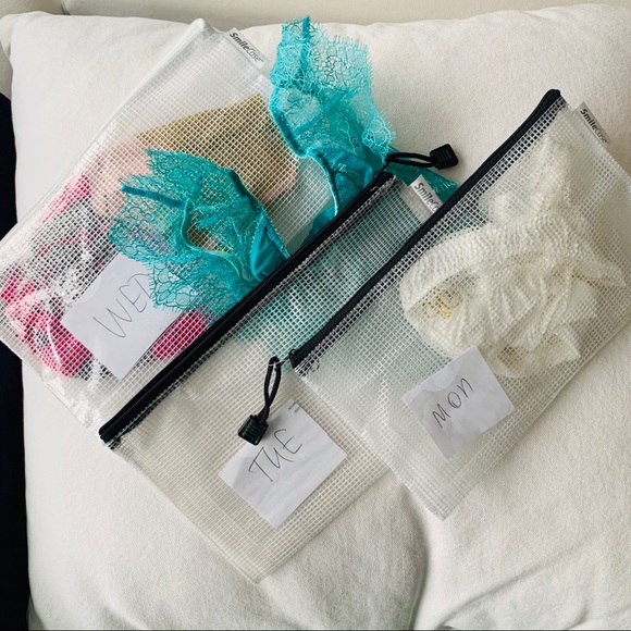 1-2-3pcs Clear Checked TSA Approved Traveling Zip Pouch Mini Hand Bag - Picture 5 of 11